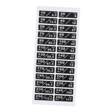 Imagem de UGPLM Etiquetas de pilha de peso, adesivos de número de 10-260lbs para equipamentos de fitness, exercícios internos, acessórios de máquina de ginástica