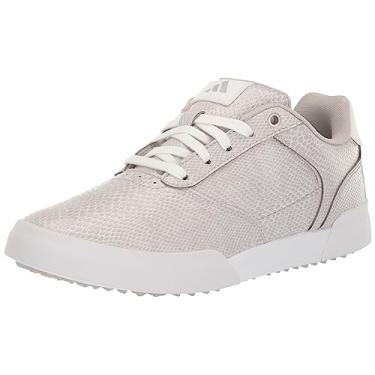 Imagem de adidas Tênis de golfe feminino Retrocross Spikeless, Cinza dois/prata met./Ftwr branco, 9.5