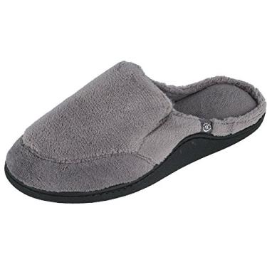 Imagem de Pantufa masculina de microfibra isotoner, Charcoal Grey, 13-14