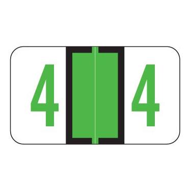 Imagem de Doctor Stuff - File Folder Labels, Number 4, JETER 6100 Match - JRNM Series Chart Stickers, Green, 15/16" x 1-5/8", #4, 500/Roll