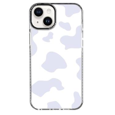 Imagem de FADELF Capa para iPhone 14 Plus - Capa protetora de TPU macio à prova de choque com estampa de vaca roxa