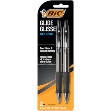 Imagem de BIC Caneta esferográfica retrátil Velocity Bold (1,6 mm), preta, 2 unidades