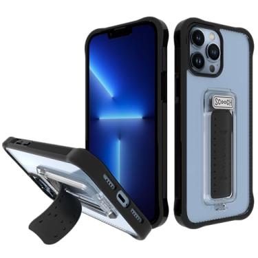 Imagem de Scooch Capa Wingman com suporte para carro pop-out, aderência e suporte para iPhone 13 Pro Max [proteção contra quedas de 3 metros] capa fina para celular, funciona com suportes magnéticos de telefone de 16,7 polegadas (2021) (Tuxedo)