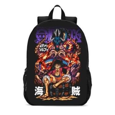 Imagem de MOCHILA ESCOLA INFANTIL JUVENIL ANIME LUFFY CHAPÉU DE PALHA-Unissex