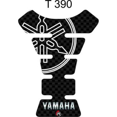 Imagem de Protetor De Tanque Adesivo Tankpad T390 Yamaha Preto Branco - Resitank