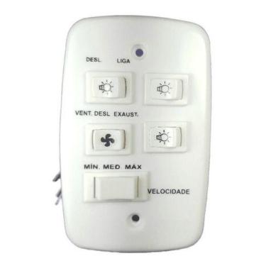 Imagem de Controle Ventilador Teto 4x2 Com Capacitor 110v 127v 3 Lâmpadas - REAM