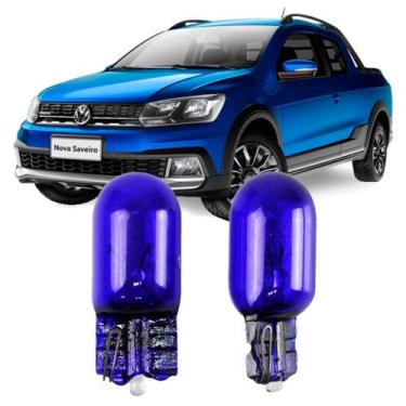 Imagem de Par Lâmpadas Pingo Super Branca Esmagada T10 Saveiro Cross G7 Faroleta