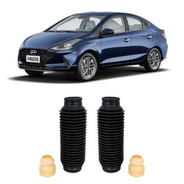 Imagem de 2 Kit Batente Guarda Pó Dianteiro Hb20S Sedan 2019 2020 2021 - Auto Fl