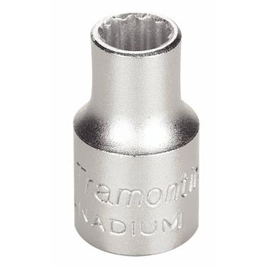 Imagem de Soquete Estriado Cromo Vanádio 5/16" Encaixe 3/8" Tramontina PRO