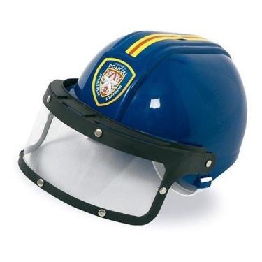 Imagem de Capacete Infantil Policia Fantasia Brinquedo Policial  - Pica pau