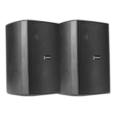 Imagem de Par de Caixas de Som Acústica Frahm PS200 New Passiva Preta - 60 Watts