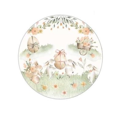 Imagem de Sousplat com Base em Madeira 35 Cm Páscoa Menta CSW7466 - NSW-WIMPORT