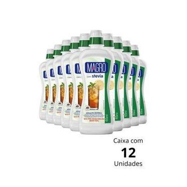 Imagem de Kit 12 Unidades De Adoçante Líquido Magro Com Stevia Frasco Com 65ml P
