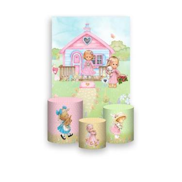 Imagem de Painel De Festa Vertical 1,50 x 2,20 + Trio De Capas Cilindro -  Jardi