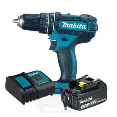 Imagem de Furadeira Parafusadeira Imp. A Bateria 18v 3ah Makita Dhp482