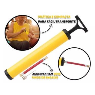 Imagem de Bomba de ar manual encher bolas piscina para inflaveis com bico e mang
