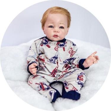 Imagem de Bebe Reborn Menino Banho Loiro Muito Lindo  e  Realista - Mundo Azul e