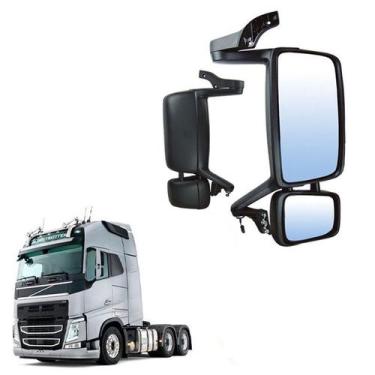 Imagem de Retrovisor Completo Volvo Fh Fm 2010 2011 Ld C Desembaçador - Globo