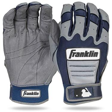 Imagem de Franklin Sports Luvas de beisebol MLB CFX Pro - Cinza/Marinho - Adulto Médio