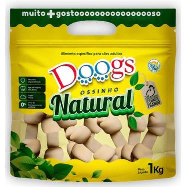 Imagem de Petisco Osso Ossinho Vegetal Natural 5/6 (M) Super Premium 1 Kg Doogs