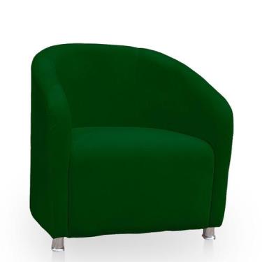 Imagem de Poltrona Redonda Moderna e Confortavel Alicia Suede - BelarStore, Verd