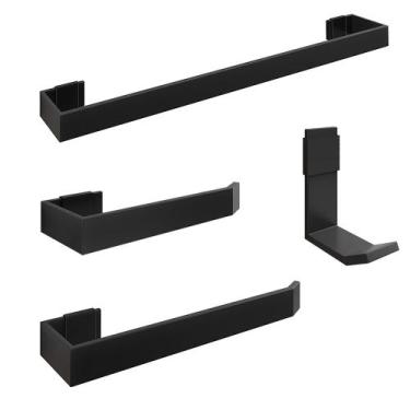 Imagem de Utensílios Para Banheiro E Lavabo Anti Ferrugem De Aluminio kit acessó