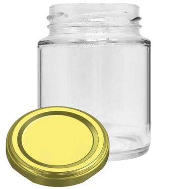 Imagem de Potes Vidro 240ml Doces, Geleias, Bolos, Lembranças Com Tampa De Metal