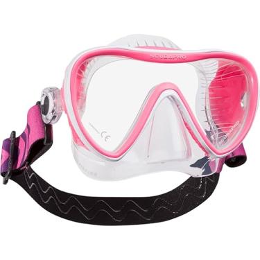 Imagem de Máscara de mergulho SCUBAPRO Synergy 2 Trufit com alça confortável, transparente/branca, rosa