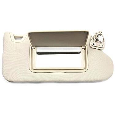 Imagem de DEVMO Viseira de sol cinza do lado esquerdo do motorista compatível com Ni-ssan Altima 2013 2014 2015 2016 2017 2018 com espelho e luminária sem substituição de teto solar # 96401-3TA2A