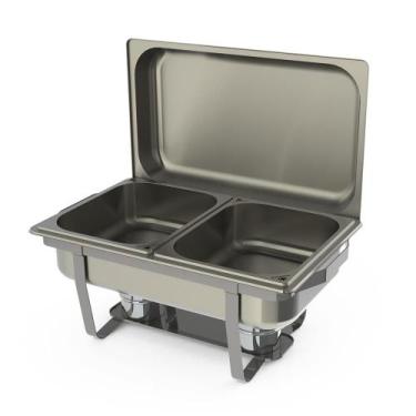 Imagem de Rechaud Retangular 2 Cubas PR-111 - Progás - PROGAS