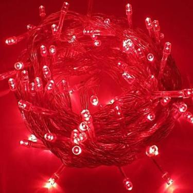 Imagem de Pisca Pisca 220v Natal Led 100 Lâmpadas 8 funções 9 Metros Vermelho - 