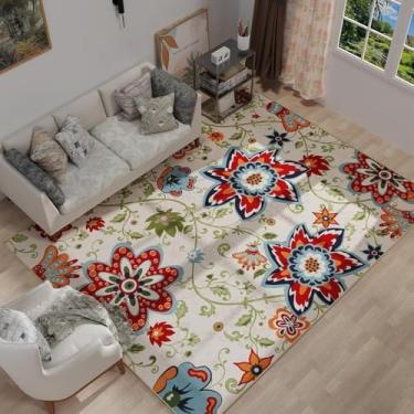 Imagem de Sala de estar Tapete Quarto Cabeceira Tapete Macio Baixo Pelúcia Estampa de Flores Mesa de Centro Área de Lazer Tapetes Pelúcia, SY1585, TD, 300x400CM