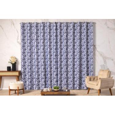 Imagem de Cortina Blackout 2,00m x 1,70m Estampada Floral Janela Corta Luz com I