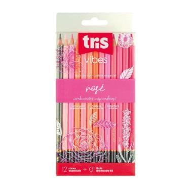 Imagem de Lapis de Cor Tris Vibes 12 Cores, Rosé