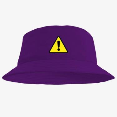 Imagem de Chapéu Bucket Hat Estampado Aviso - MP Moda Masculina, Único, Roxo