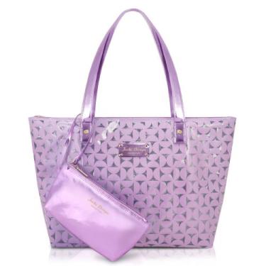 Imagem de Kit de Bolsa e Necessaire de 2 pçs Glitz Jacki Design Roxo