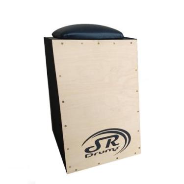 Imagem de Cajon Profissional Inclinado Acústico SR Drums, LOGO