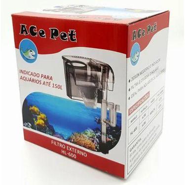 Imagem de Filtro Externo Hang On Ace Pet Hl-600 Aquário Até 150 Litros, 220V