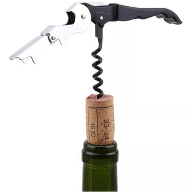 Imagem de Abridor De Garrafa de Vinho Saca Rolhas Aço Inox 3 Em 1 Somelier Profi