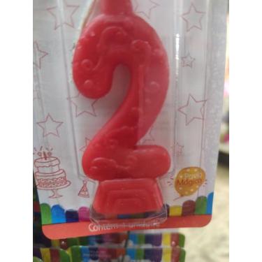 Imagem de Vela aniversário n2 Vermelho - Bello Festas 