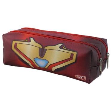 Imagem de Estojo Escolar Infantil Masculino Duplo 2 Divisórias Estampado - Look,
