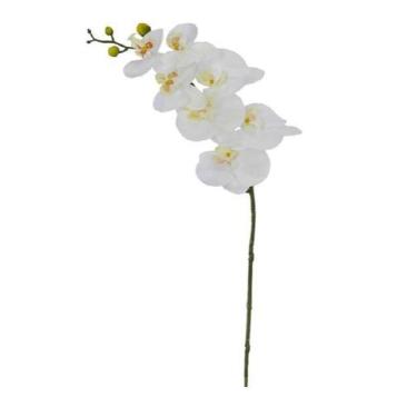 Imagem de Haste Flor Artificial Orquídea Phalaenopsis Real Toque X7 73cm - FLORE