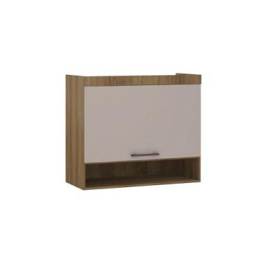 Imagem de Armário Aéreo 97cm, 1 Porta Basculante Paris, Avelã/Cinammon - LUCIANE