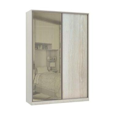 Imagem de Guarda-roupa Solteiro 2 Portas De Correr 8 Cm Legno Crema - LUCIANE