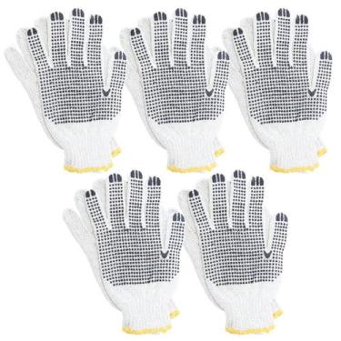 Imagem de Luva Pano Tricotada Malha Pigmentada Branca Par Epi Com 5 Un - Tradest