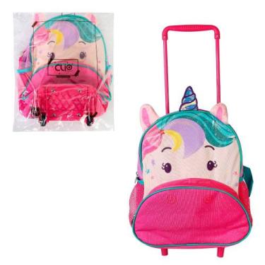 Imagem de Mochila Infantil Com Rodinhas 14 Litros Unicórnio - Roxo - Clio Pets
