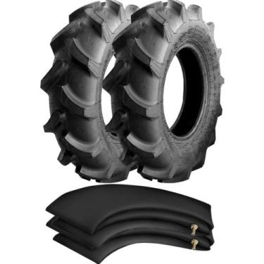 Imagem de Kit 2 Pneus Microtrator Tobata Tam1400 Gn18 Master 600-12 Tt 6R-1 Tm75