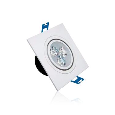 Imagem de Luminária Spot Led Direcionável Quadrada de Embutir 6000k Branco Frio 3w Beard