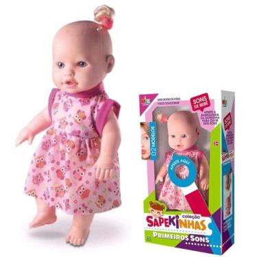 Imagem de Boneca que fala primeiros sons bebe coleção Sapekinhas Milk - Milk Bri
