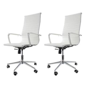 Imagem de Kit 2 Cadeiras Para Escritório Presidente Diretor Alta Ergonomica Exec